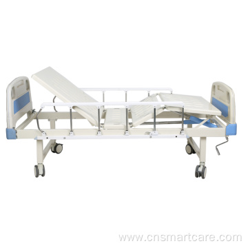 Two Cranks Manual Medical Patient Hospital Bed